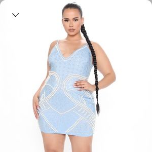 All ice on me pearl mini dress